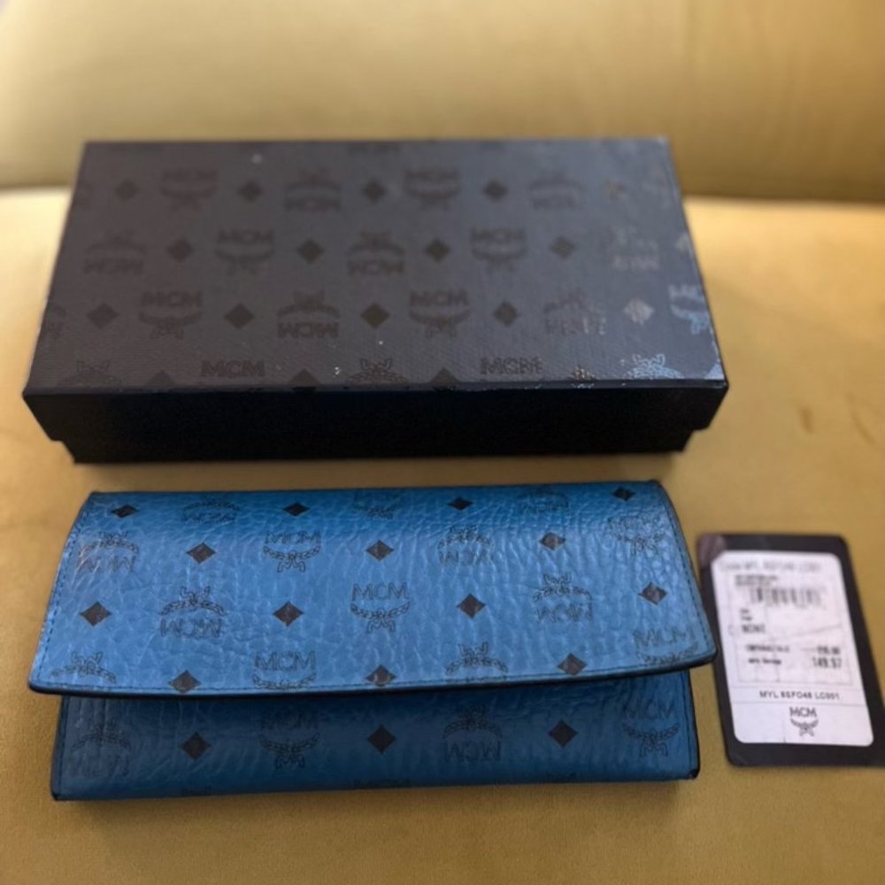 MCM Blue Wallet